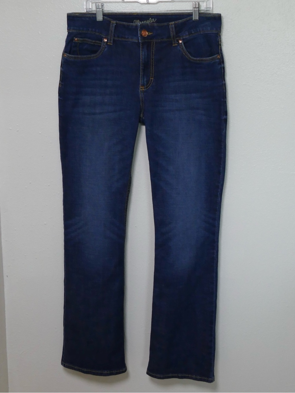 Wrangler Women’s Bootcut Jeans Dark Wash Stretch Long 34” Inseam Size 11/3